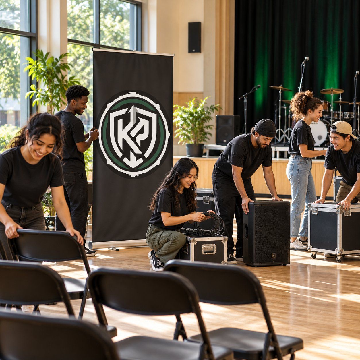 Keep The Peace team setting up a community event